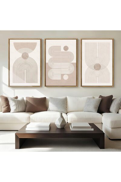 ALAYRA International Elegant Abstract Painting Framed Canvas Wall Art Decor 3...