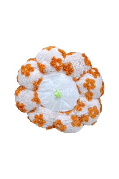 Tradesor Μαξιλάρι καρέκλας Πουφ - 45cm - 720197 - White/Orange