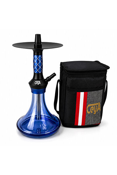 CEYA NARGİLE CEYA Titanik Blue Premium Nargile Takımı 35 CM - Mavi Cam Vazolu...