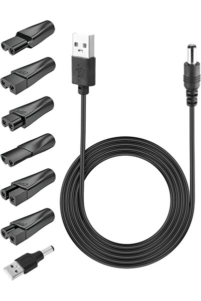 Choice 1 قطعة مشط + 8 قطع سلك طاقة 5 فولت، شاحن بديل، محول USB مناسب لجميع أن...