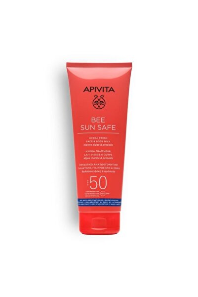 Apivita Bee Sun Safe Ενυδατικό Αναζωογονητικό Γάλα για Πρόσωπο και Σώμα SPF50