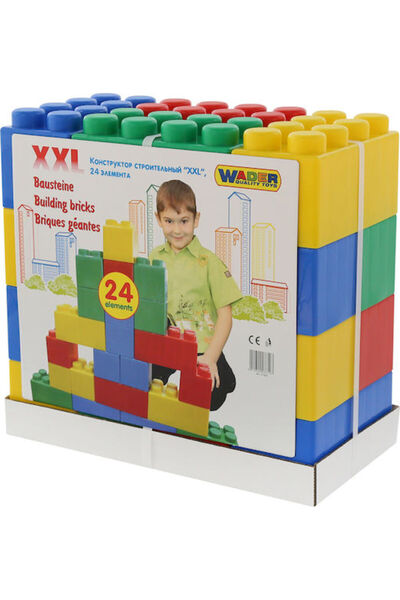 Wader Cărămizi de construcție XXL pentru 1+ an, 24 de piese, Cod: 37503