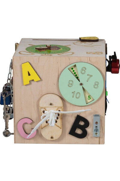3toysm Cub de activități din lemn