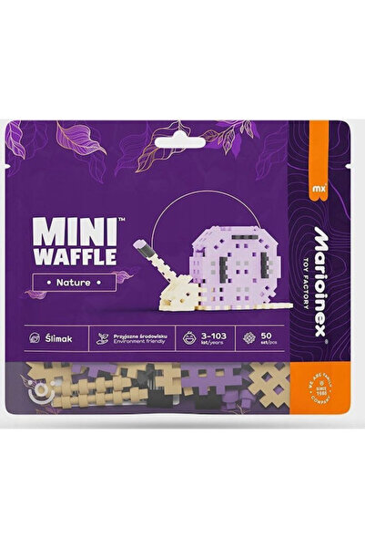 Marioinex Mini Waffle Blocuri de Construcție Melc pentru 3+ ani 50 de piese