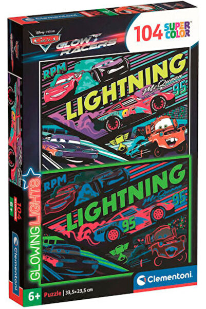 CLEMENTONI Disney Cars Puzzle Luminos 104 piese