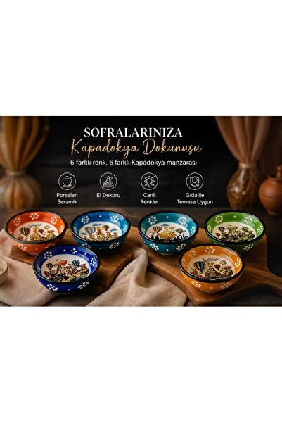HANCAPPADOCIACOLLECTION Cappadocia Snack Bowl, Sauce Bowl, Jam Bowl, Olive Bo...