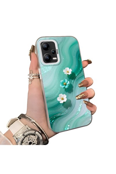 Hontinga Poco X5 5g Compatible Silicone Edge Hard Back Case Couple Phone Case...