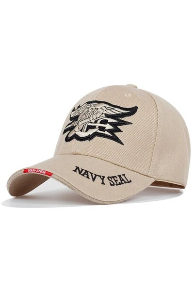choice2 Khaki Unisex Seal Assault Team Embroidery Baseball Caps Spring and Au...