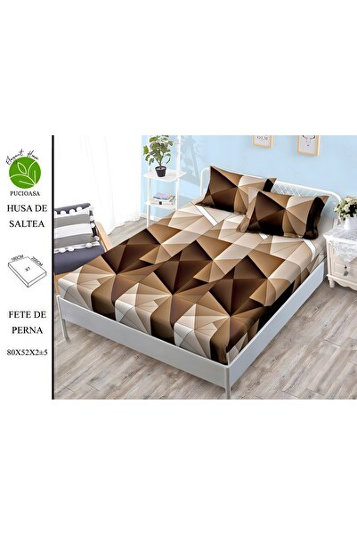 naniland.ro Husă de Pat Finet 2 Persoane 3 Piese cu Elastic 180x200 cm, Model...