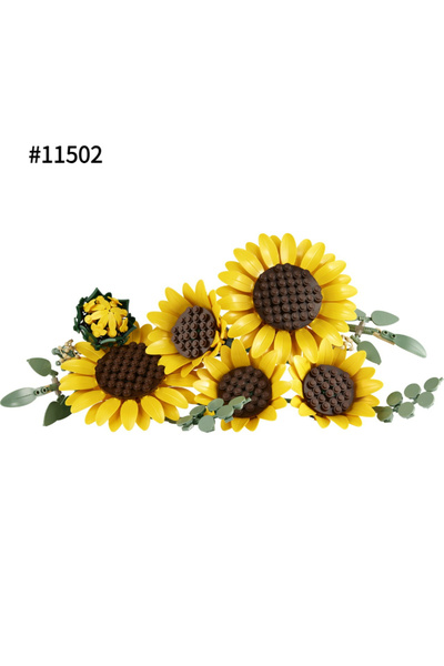 Choice 11502 bagged Sunflower Bouquet Building Blocks Compatible With Legoed ...