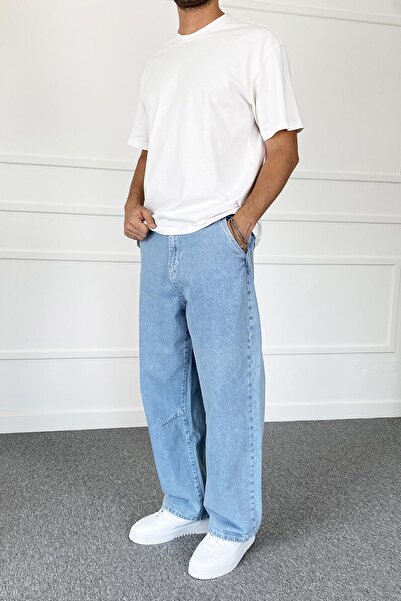 Alışveriş Sokağı Blue Baggy Fit Jeans - Denim Trousers