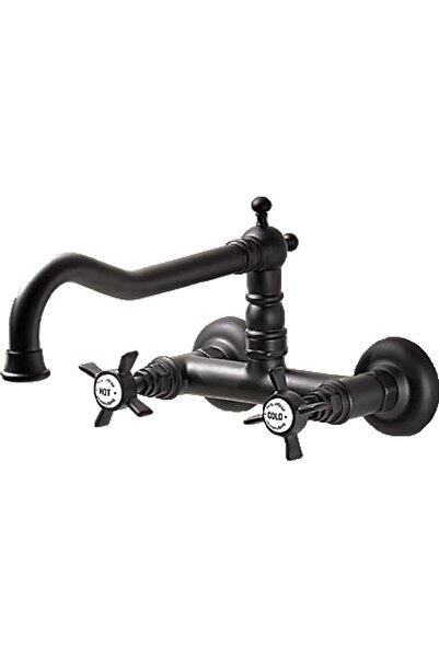 Bugnatese Princeton 852-400 Μαύρο Ματ Μπαταρία Κουζίνας Τοίχου Με Περιστρεφόμ...