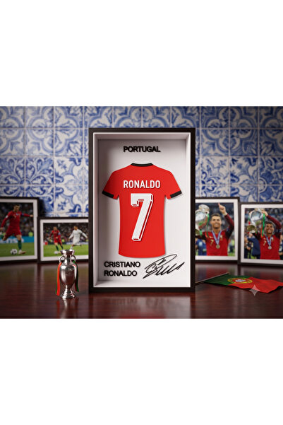 Küçükkaya 3D Cristiano Ronaldo Özel Tasarım 3D Forma Figürü / Çerçeveli Dekor...