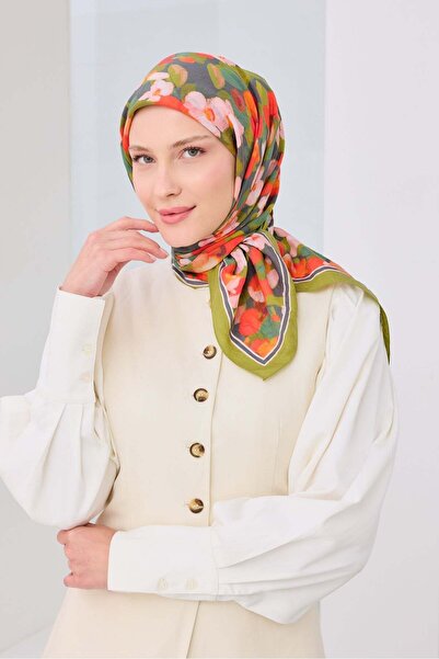 Silk Home وشاح فيلورا باللون الأخضر الزهري