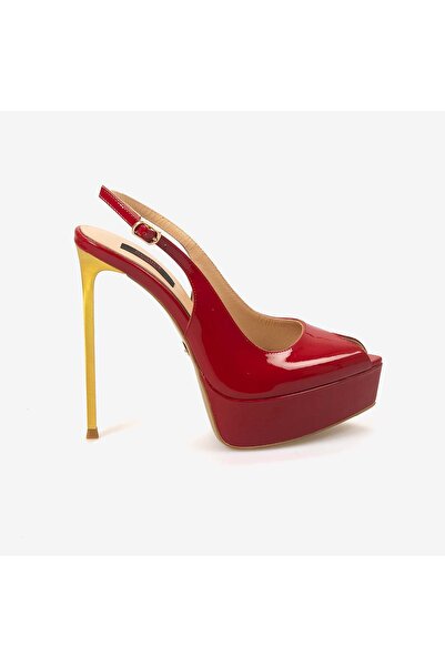 Rouge Women's Injection Leather Sole Slingback 14.5cm Thin Heeled Evening & E...