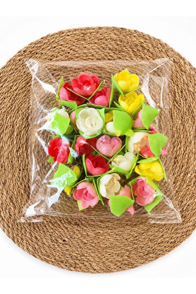 ZADE1937 24 Adet Gofret Çiçek Seti | Yenilebilir Pasta, Cupcake ve Tatlı Süsl...