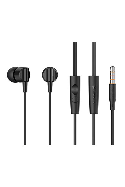 Celebrat earphones με μικρόφωνο G35, 3.5mm σύνδεση, 10mm, 1.2m, μαύρα