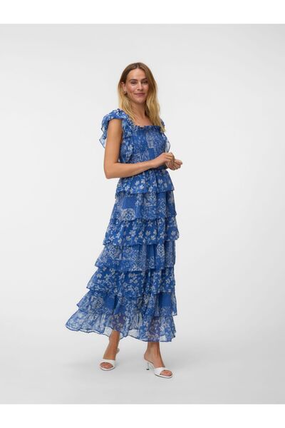 Vero Moda Mehrlagiges Kleid VMAMAZING Langes Kleid