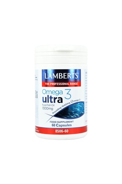 Lamberts Ωμέγα 3 Εξαιρετικά Καθαρό Ιχθυέλαιο 1300mg, 60 κάψουλες