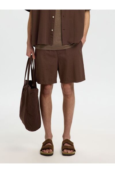 SELECTED Shorts Regular Fit Seersucker