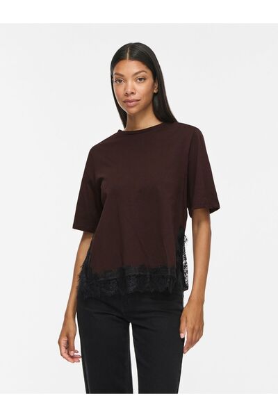 VILA T-Shirt VIVIGDIS Spitzen
