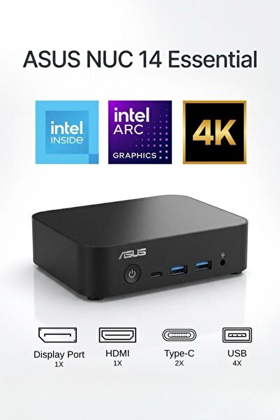 ASUS NUC14 Intel N97 8GB RAM DDR5 256GB SSD WiFi 6E 2.5G LAN VESA FreeDOS MIN...