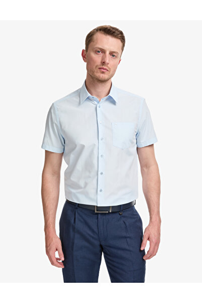 Pierre Cardin Açık Mavi Regular Fit Kısa Kollu Gömlek 50325339-VR003