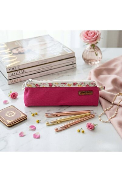 Hanife Baylam Handmade Pink Zippered Organizer Pen Holder