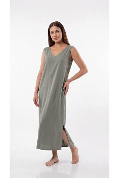 ROKH Women's Tencel Fabric New Season Summer Slit Dress