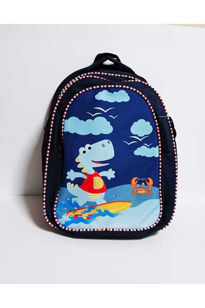 Lisinya School Bag with Dinosaur Detail