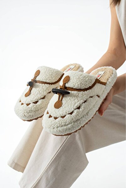 STOCON Cozy Button Plush House Slippers Non-Slip Sole Winter Women's House Sl...