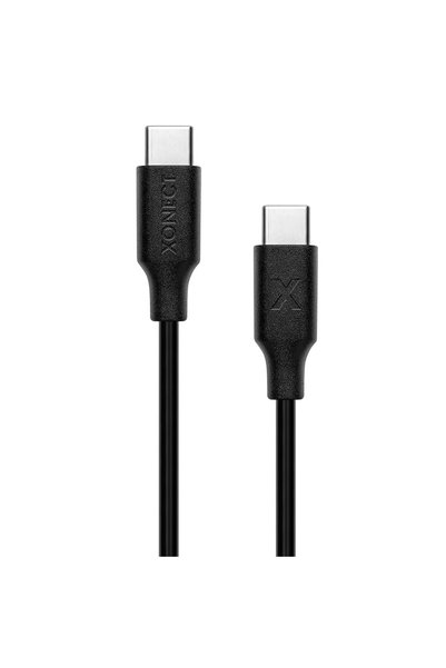 XONECT Type-C to Type-C ile Uyumlu iPhone ve ile Uyumlu Hızlı Şarj ve Data Kablosu 40 cm (Siyah)