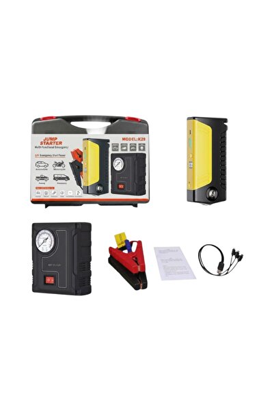 Tradesor Εκκινητής μπαταρίας οχημάτων Jump Starter με αεροσυμπιεστή - 1710938...
