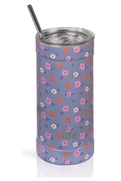 Ecolife Μεταλλικό Θερμός Καφέ Flower Bloom 500ml (33-BO-4182)