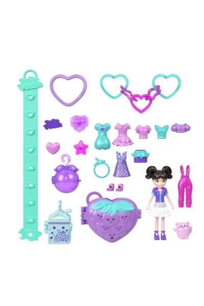mattel Κούκλα Polly Pocket με αξεσουάρ και μπρελόκ (JKR51)