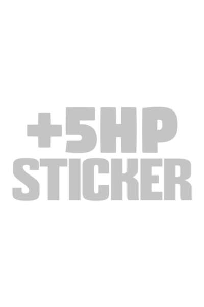 OEM Autocolant decorativ "+5hp sticker", 15cm, Alb