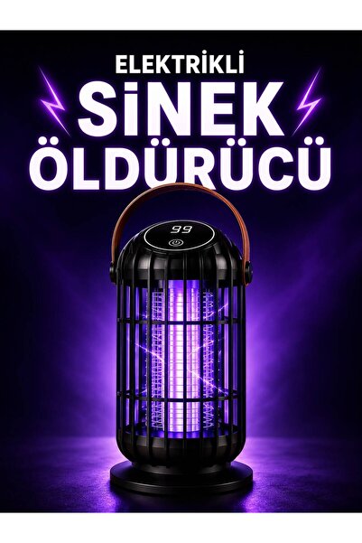 kawigo W8 Şarjlı Elektrikli Sinek Öldürücü Lamba Dijital Ekranlı Sinek Öldürücü Type-C Şarjlı, UV Mor Işıklı, Kablosuz Sivrisinek Öldürücü
