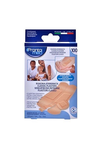 PRONTOMED Plasturi Clasici, 100 buc, protectie igienica pentru rani mici, zga...
