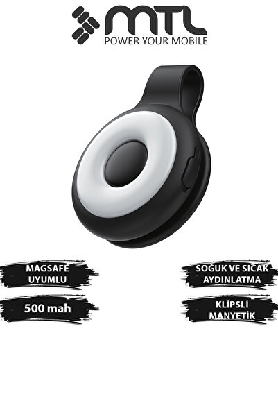 MTL Manyetik Klipsli Taşınabilir Mini LED Selfie Işık, Şarj Edilebilir, 5 Mod...