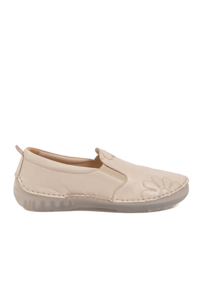 AYAKMOD Pantofi casual de damă din piele naturală bej 44404 Z