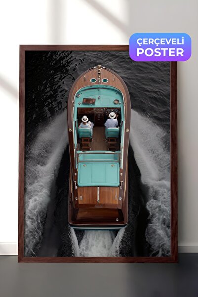 Postifull Poster sa čamcem, poster u smeđem okviru, serija "Stari novac", BR:...