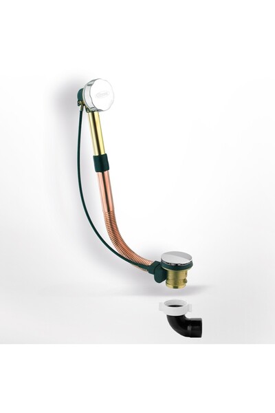 CARRON Carrron 048 Chrome Αυτόματη Bαλβίδα Λουτρού με Yπερχείληση, για Mπανιέ...