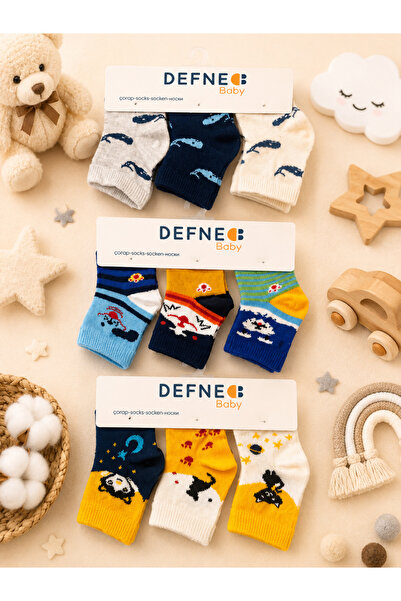SANTRALBEBE Baby Boy 9-Piece Cotton Socks