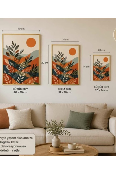 UPEKA Set de 3 tablouri moderne, decorative, din MDF, cu cadru flexibil și ba...