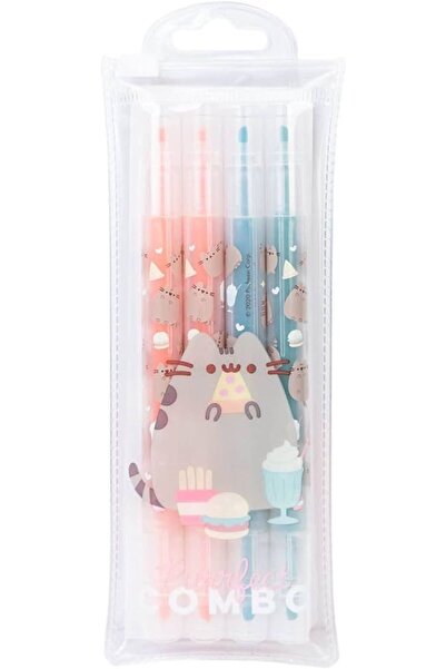 OEM Σετ Μαρκαδόρων Υπογράμμισης Συλλογής Pusheen, 4 Τεμαχίων, με Διπλή Μύτη (...