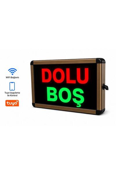 SANEC WiFi Kontrollü Akıllı Dolu/Boş Tabelası (20x26 cm) - Tuya ve Sesli Asis...
