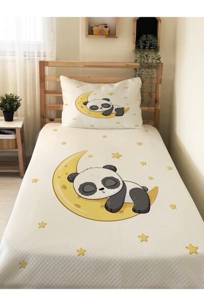 milbaygrup طقم بيكيه فردي مطبوع للأطفال والرضع من Ayda Panda مقاس 160x230 بال...
