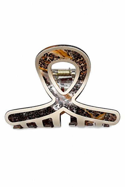 Jack Ferrero Leopard Pattern Stylish Hair Clip Claw Clip for Women Daily Use