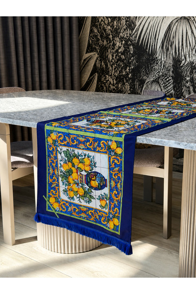 Skhome Floral Modern Decorative Printed Fringed Runner 1 Piece 40X140Cm (Sksc...