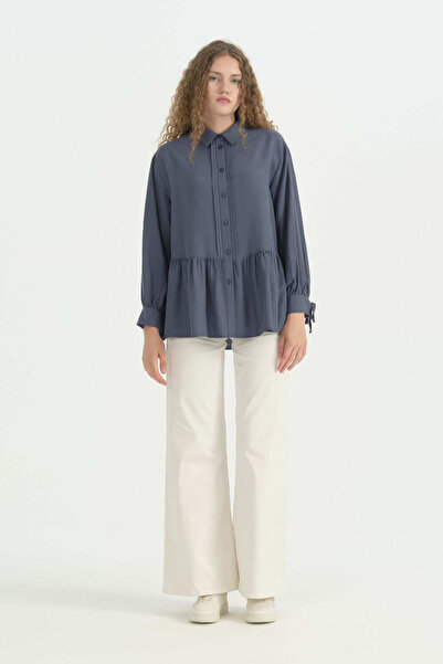 Nihan A-Line Lyocell Tunic - Indigo